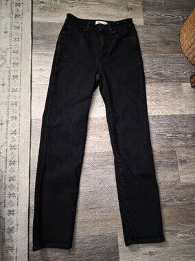 Madewell Black Denim Jeans with Branded Button
